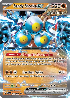 Amazon.com: Pokemon - Sandy Shocks ex 056/131 – Prismatic
